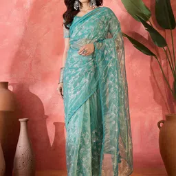 KALINI Embellished Embroidered Net Saree-picture-38