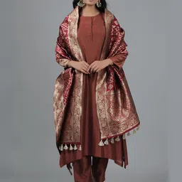 TJORI Woven Design Dupatta with Zari-picture-21
