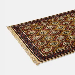 Fabindia Mustard & Beige Kalamkari Printed Dhurries-45