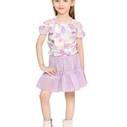 Be Kids Girls Printed Top with Skirt-image-83