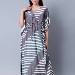 NIGHTSPREE Striped Kaftan Nightdress-picture-26