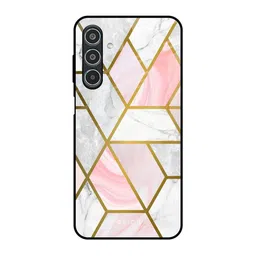 QRIOH Geometrical Marble Real Samsung Galaxy M35 5G Impact Resistant Back Case-image-35