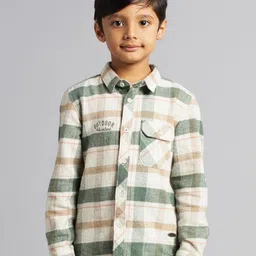 Ed-a-Mamma Boys Premium Gingham Checks Opaque Checked Casual Shirt-image-21