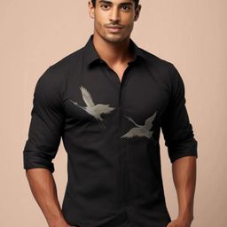 HE SPOKE Men Smart Tailored Fit Opaque Printed Casual Shirt-image-11