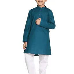 Enmozz Boys Band Collar Straight Kurta-22