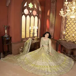 NARI DREAM Embroidered Thread Work Ready to Wear Lehenga & Unstitched Choli With Dupatta-picture-37
