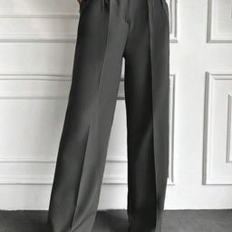 Next One Women Smart Loose Fit High-Rise Easy Wash Pleated Trousers-picture-43