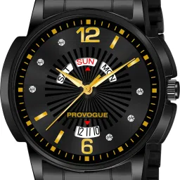 provogue Original Gold Plated Day and Date Functioning Analog Watch - For Men PRVG118 image 2
