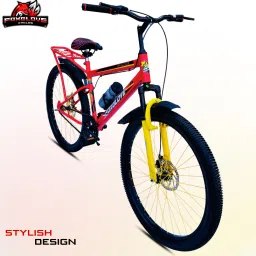 LUXE IBC 26 INCH 26.240 FRONT SHOCKER DOUBLE DISC STEEL RIM 26T CYCLE RED COLOUR 26 T (inch) Road Cycle-image-20
