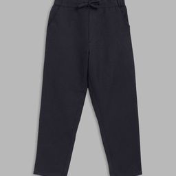 Blue Giraffe Boys Solid Cotton Straight Fit Trousers-image-40