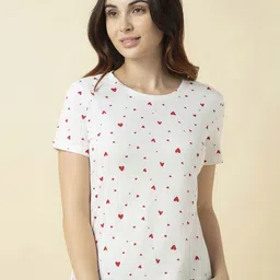 Van Heusen Women Cotton Printed Relax Fit Lounge T-Shirt-image-55