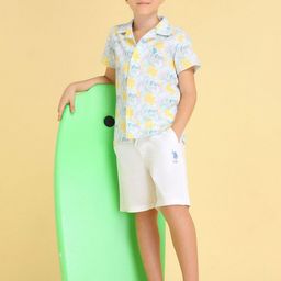 U.S. Polo Assn. Kids Boys Classic Floral Opaque Printed Casual Shirt-picture-25