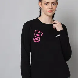 GRIFFEL Women Graphic Printed Round Neck Sweatshirt-image-48