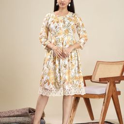 Rekha Maniyar Floral Print Fit & Flare Dress-image-78
