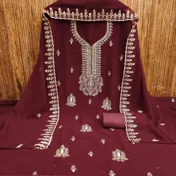 HMP Fashion Embroidered Unstitched Dress Material-image-55