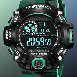 SWADESI STUFF Unisex Kids Dial & Bracelet Style Straps Analogue Automatic Watch ARMY GREEN 2025-6