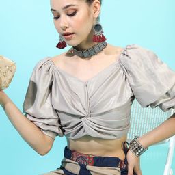 Vishudh Women Solid Sweetheart Neck Top-image-49