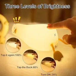 Sg mart Duck Lamp, Lying Flat Duck Night Light, 3 Level Dimmable Nursery Table Lamp image 2