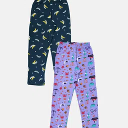 KiddoPanti Boys Pack Of 2 Printed Pure Cotton Lounge Pants-image-20