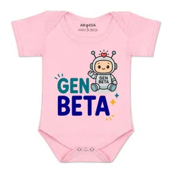 Arvesa Kids-Unisex Pink Cotton Rompers-picture-22