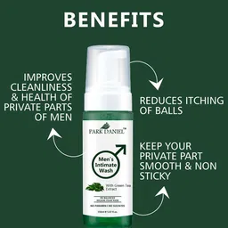 Park Daniel Set Of 3 Men's Intimate Wash With Green Tea Extract- 150 ml Each image 3