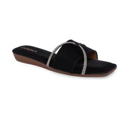 CORSICA Women Embellished Detail Open Toe Flats-image-67
