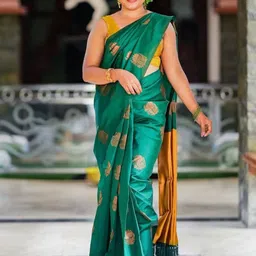QENY Floral Art Silk Banarasi Saree-picture-30
