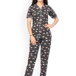 Bloem Girls Conversational Printed Shirt & Pyjama Night suit-picture-23