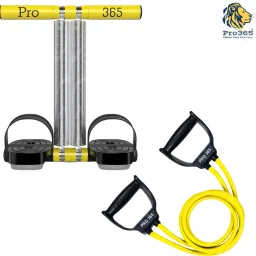 Combo Of Double Spring Tummy Trimmer with black Toning Tube Ab Exerciser-20