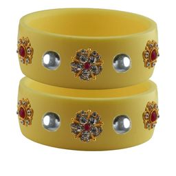 Vidhya Kangan Multi-Coloured Brass Bangles-image-66