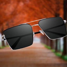 Arzonai Unisex Black Lens & Silver-Toned Sunglasses with-picture-7