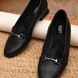Rocia Work Block Pumps with Buckles-3