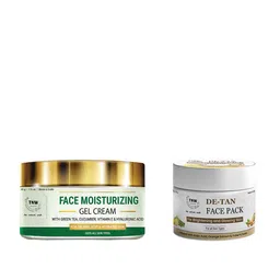 TNW the natural wash Set of Face Moisturizing Gel-Cream & De-Tan Face Pack - 50 g each-97