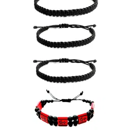 Dynamic Retail Global Men Set of 4 Stainless Steel Wraparound Bracelet-image-63
