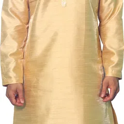 House of Aqss Men Regular Dupion Silk Kurta with Trousers-picture-25