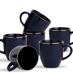 SHAY Blue Solid Ceramic Glossy Mugs Set of Cups and Mugs-25
