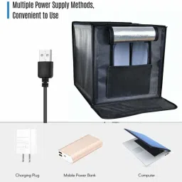 VTS 50x50 cm LED Tent Light Cube Diffusion Soft Box Kit with 4 Colors Backdrops Backdrops Portable Photo Studio Shooting for Photography Diffuser image 3