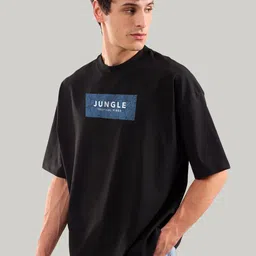 Crazymonk Jungle Vibes Printed Oversized Cotton T-shirt-image-32