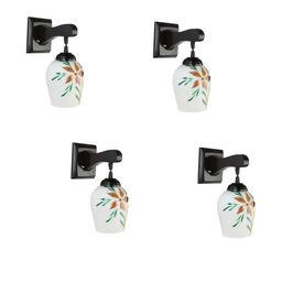 SOMIL Green Glass Cylinder Printed Wall Lamps-image-75