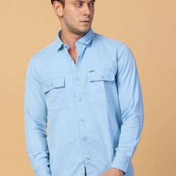 USMC Men Smart Slim Fit Opaque Casual Shirt-picture-19