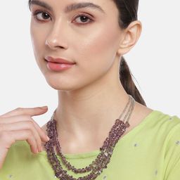 RICHEERA Silver-PlatedBeaded Layered Necklace-31