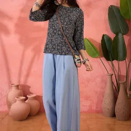 InWeave Women Ajrakh Printed Round Neck Top-image-97