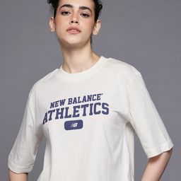 New Balance Typography Print Drop-Sleeves Cotton Relaxed Fit Heritage T-shirt-picture-1