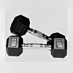 HackerX 2 Pieces Fixed Weight Dumbbells - 10Kg Each image 1