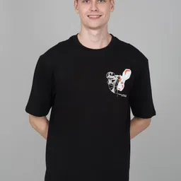Cantabil Men Graphic Printed Round Neck Cotton T-shirt-image-23