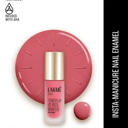 Lakme 9to5 Powerplay Insta-Manicure Quick Dry Technology Nail Enamel 6ml - Pink Glow-95