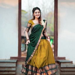 R K INFINITIVE Woven Design Semi-Stitched Lehenga & Unstitched Blouse With Dupatta-15