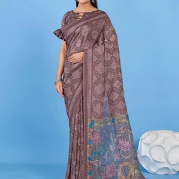 Anouk Rustic Linen Blend Bagh Saree-picture-4