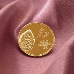 Mia by Tanishq 10 Gm 24 Karat Tulsi Leaf Gold Coin-image-36