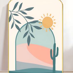 Myntra Elegant Homes Pink & Blue 1 Piece Wood Other Wall Paintings-18